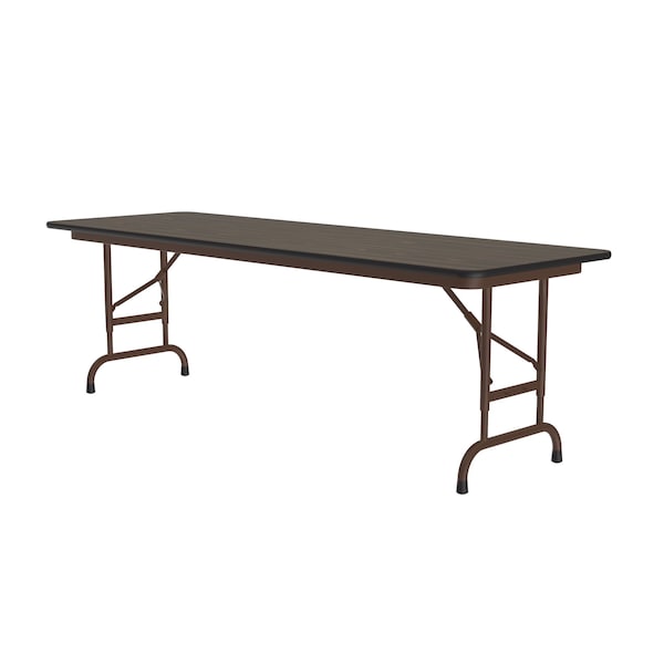 CFA Adjustable Melamine Folding Tables 24x60 Walnut